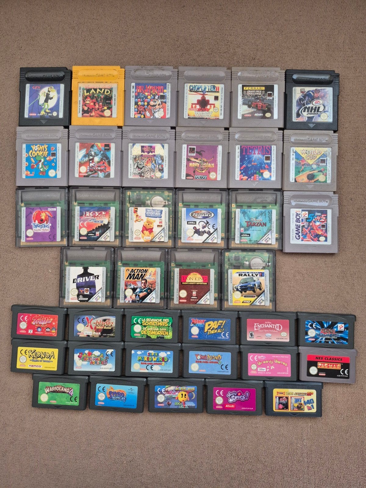 Verschillende Gameboy games, Ophalen