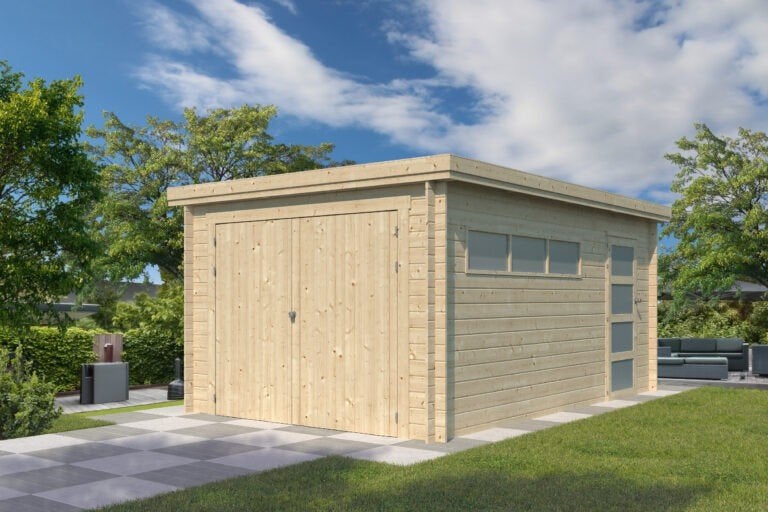 NOUVEAU Garage moderne en bois 3711, Envoi, Neuf