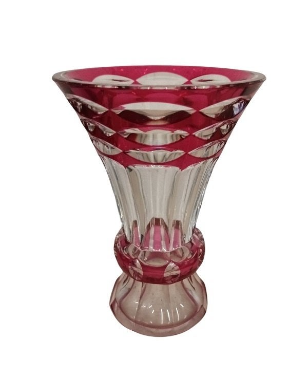Vase rouge Val Saint Lambert, Antiquités & Art, Enlèvement ou Envoi
