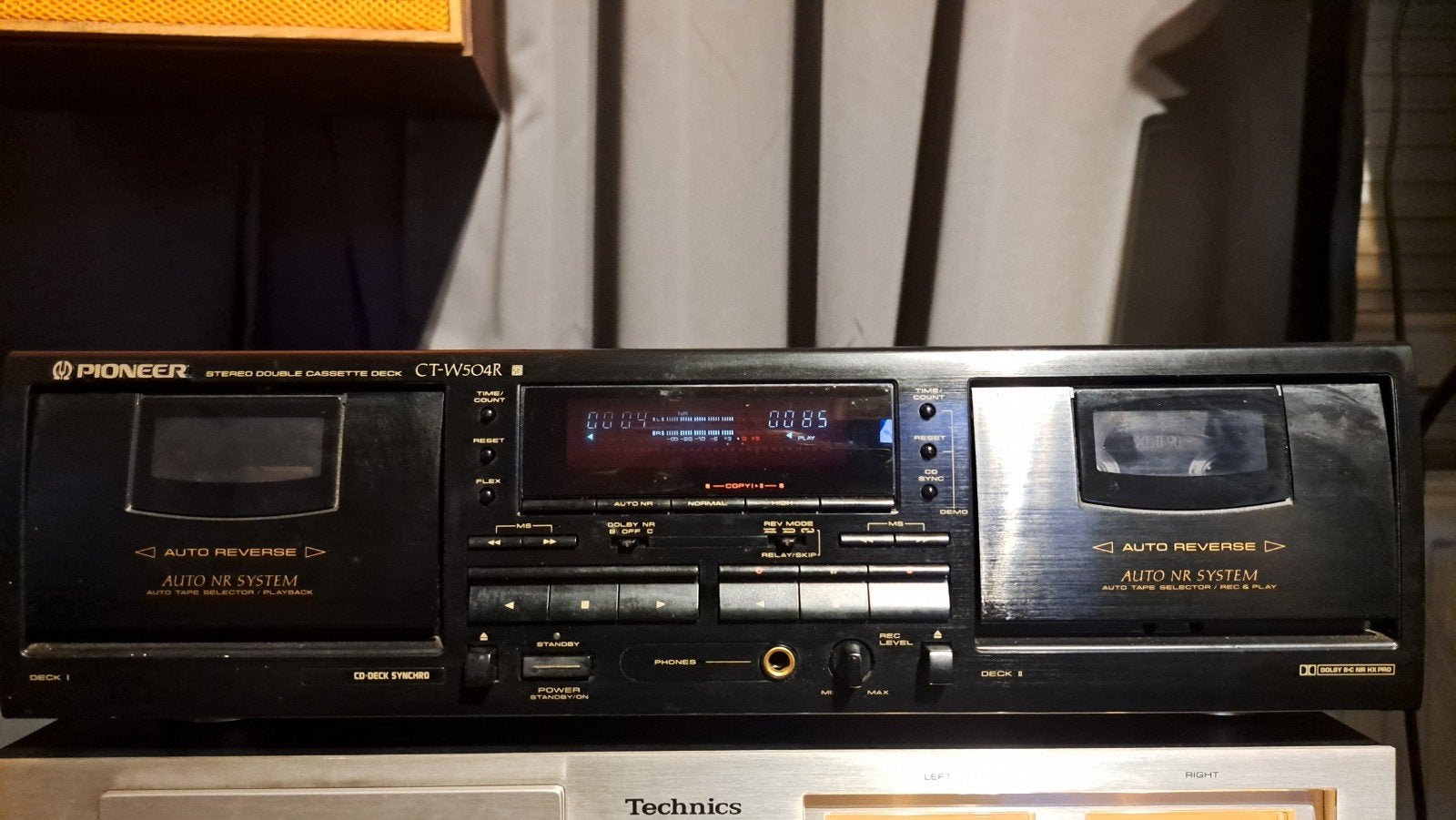 PIONEER CT-W504R dubbel autoreverse., Audio, Tv en Foto, Cassettedecks, Ophalen, Dubbel