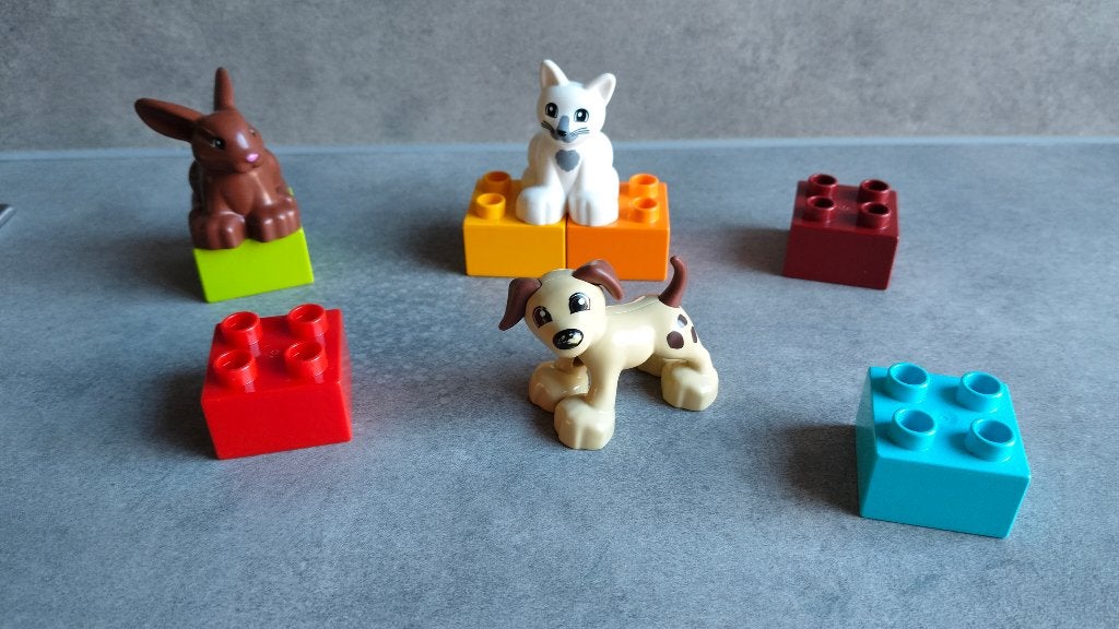 lego duplo huisdieren kat hond konijn, Kinderen en Baby's, Speelgoed | Duplo en Lego, Ophalen of Verzenden, Gebruikt, Duplo