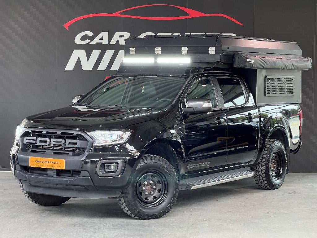 Ford Ranger Wildtrack 2.0 EcoBlue * Camper * Daktent, Auto's, Automaat, 4 deurs, Zwart, Leder