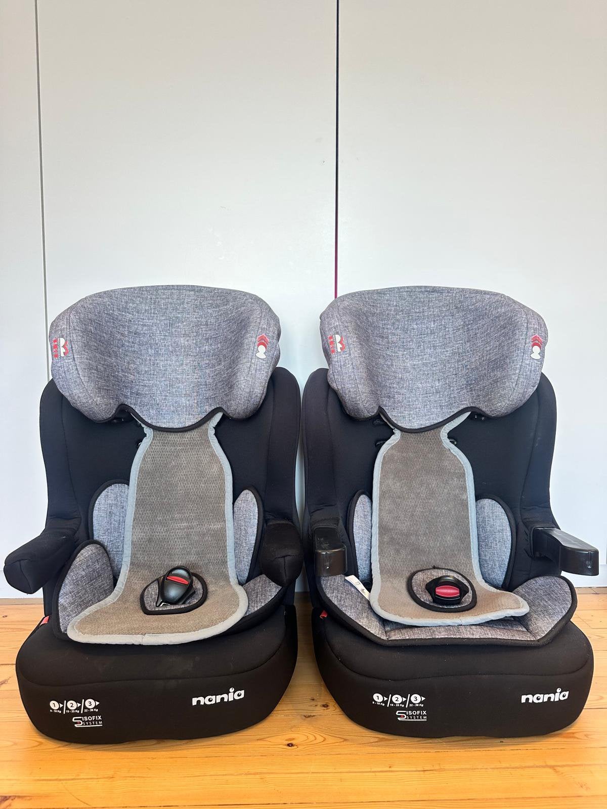 Nania autostoel groep 2/3 met isofix (30 euro per stuk), Ophalen, Zo goed als nieuw, Isofix
