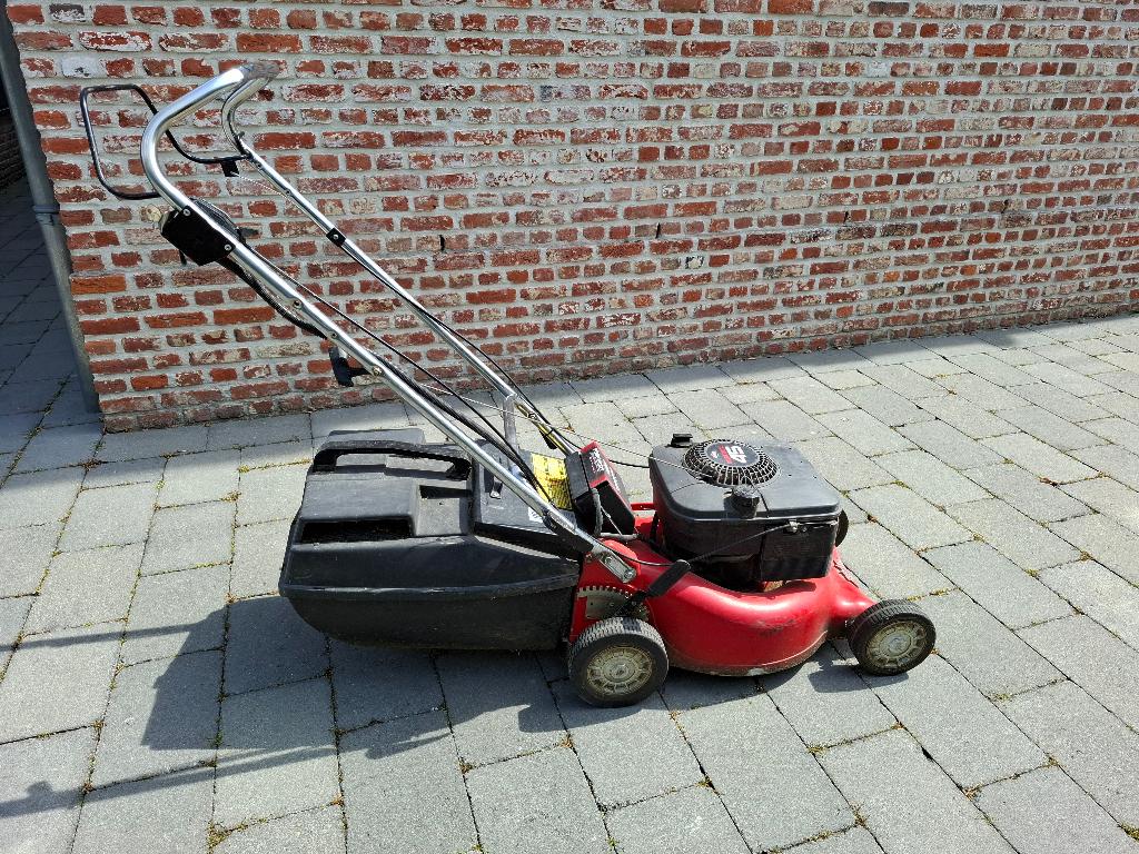 Benzine grasmachine Rover met aluminium chassis., Tuin en Terras, Ophalen, Cirkelmaaier, Opvangbak, Benzine-grasmaaier