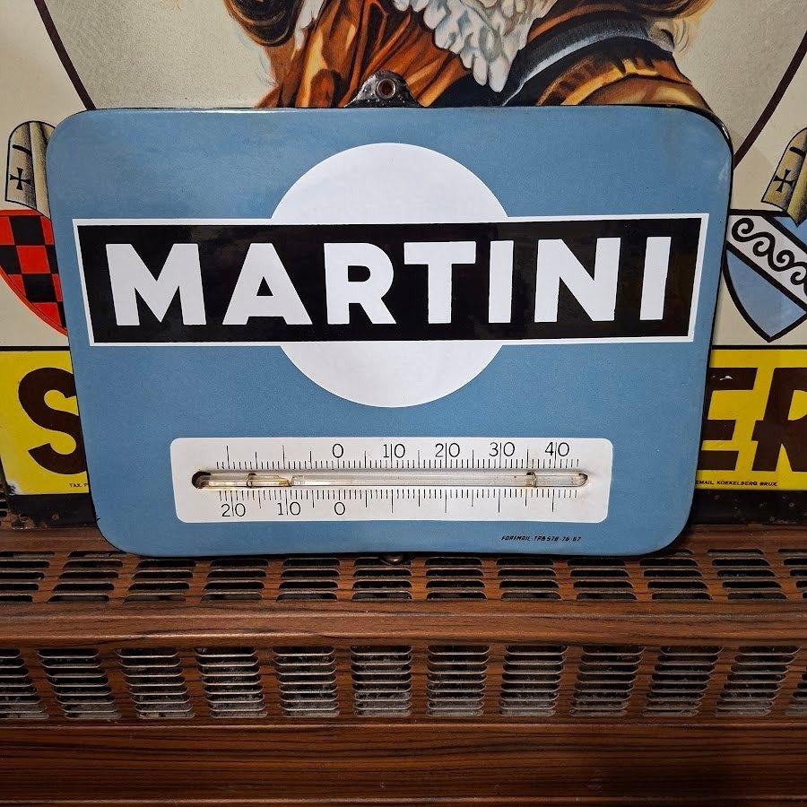 Emaille Martini Thermometer, Ophalen, Gebruikt, Reclamebord