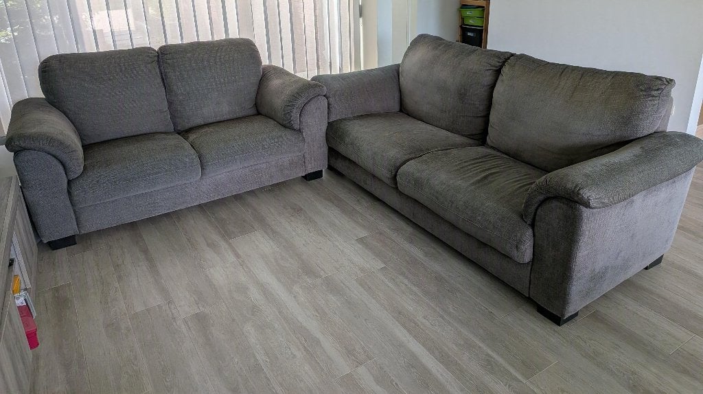 Ensemble de canapé IKEA gris foncé (2 places + 3 places), Enlèvement, Utilisé, Tissus, Tijdloos comfort