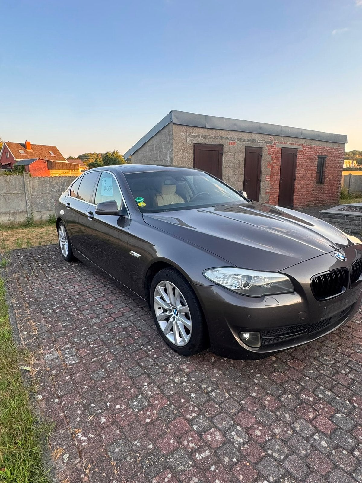 BMW F10 525d 3.0 liter, Autos, Cuir, Euro 5, Beige, 5 portes