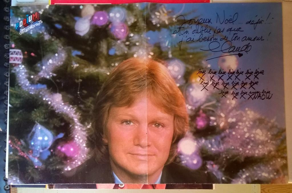 Claude François : Articles divers, deux revues,  poster, Enlèvement, Comme neuf, Livre, Revue ou Article