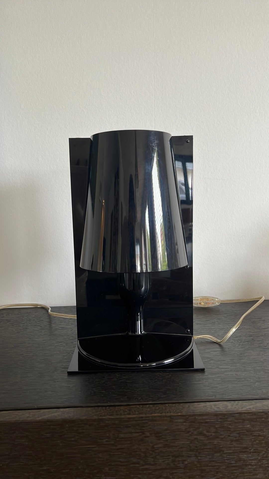Kartell tafellamp zwart, Ophalen, Met schakelaar, Gebruikt, 30 cm