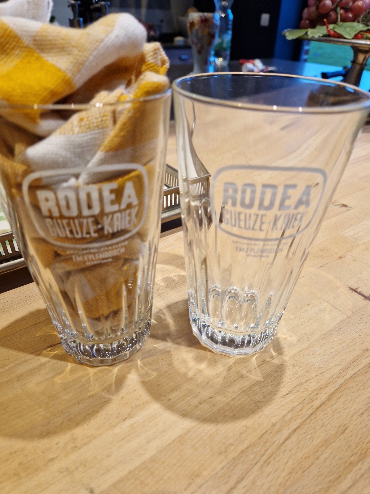 2 verres Rodea Geuze Kriek, Collections, Enlèvement ou Envoi