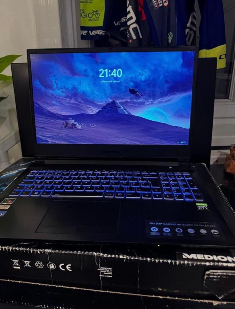 Gaming Laptop ERAZER Crawler E25 zie beschrijving!, Computers en Software, Windows Laptops, Zo goed als nieuw, 16 inch, SSD, 3 tot 4 Ghz