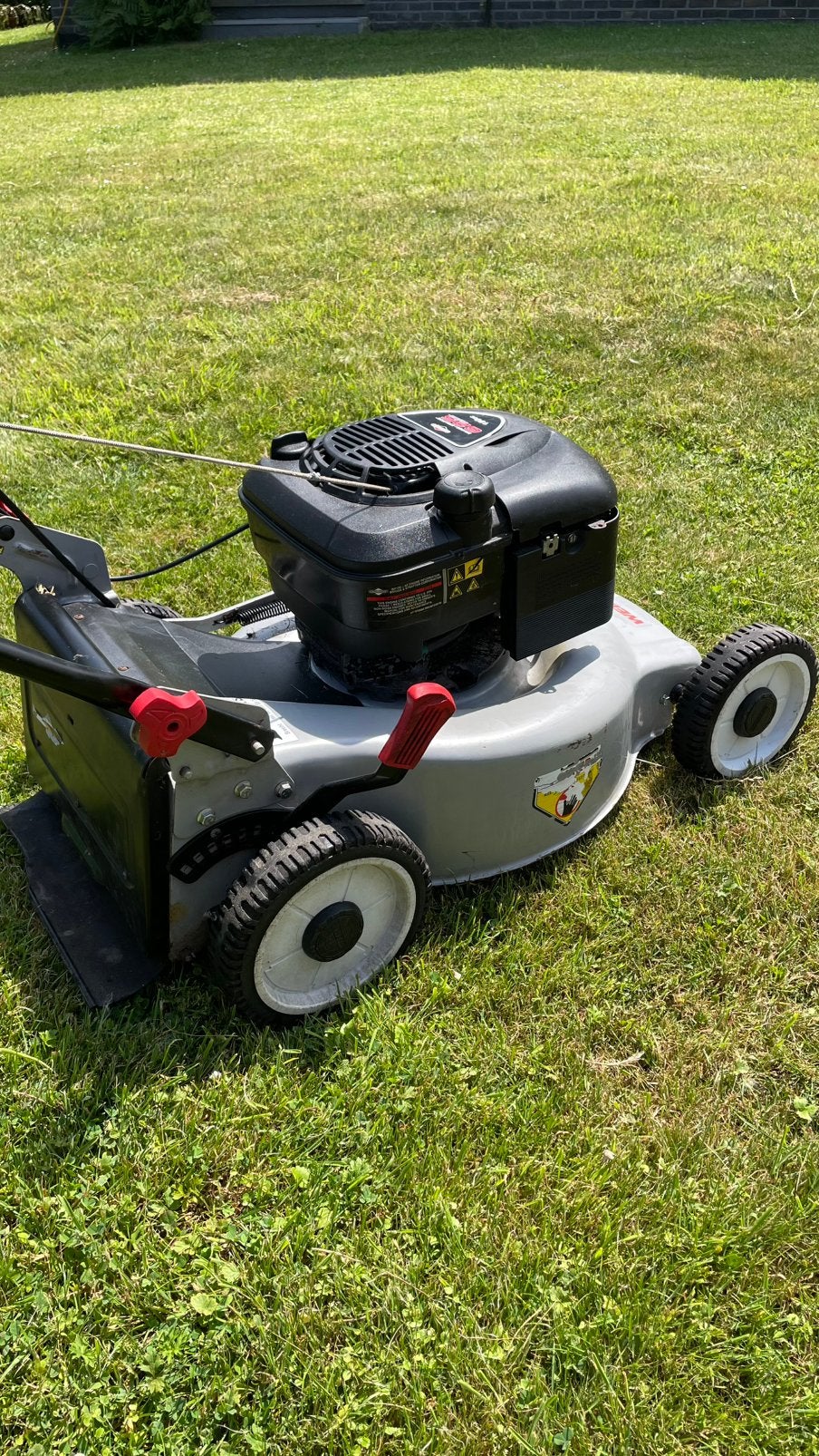 Zelfrijdende grasmaaier, Tuin en Terras, Grasmaaiers, Gebruikt, Benzine-grasmaaier, 50 cm of meer, Cirkelmaaier, Opvangzak, Ophalen