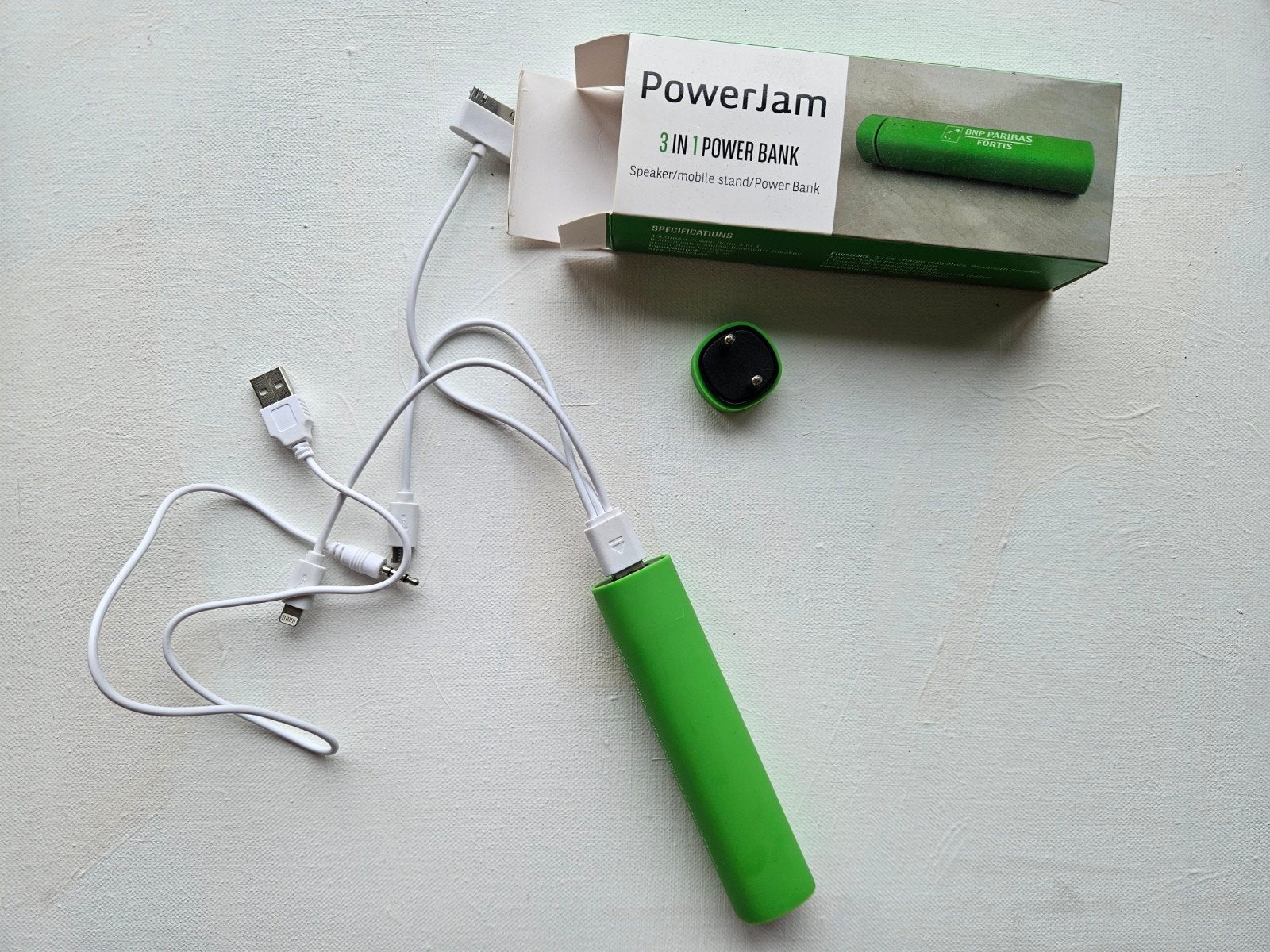Powerjam, 3-in-1 powerbank, Ophalen