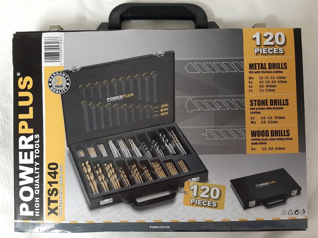 Coffret professionnel de forets Powerplus comprenant 120 p, Enlèvement, Neuf, Autres types