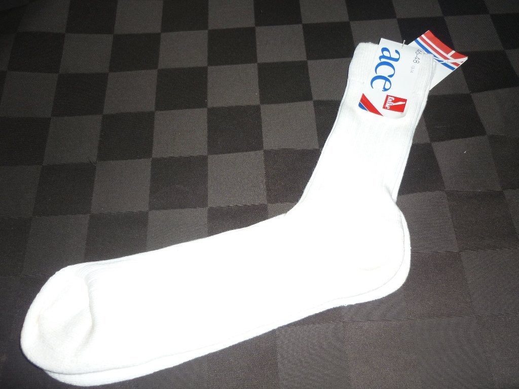 Witte sok van Falke maat 46/48, Vêtements | Hommes, Chaussettes & Bas, Enlèvement ou Envoi, Taille 43 à 46, Blanc, Falke