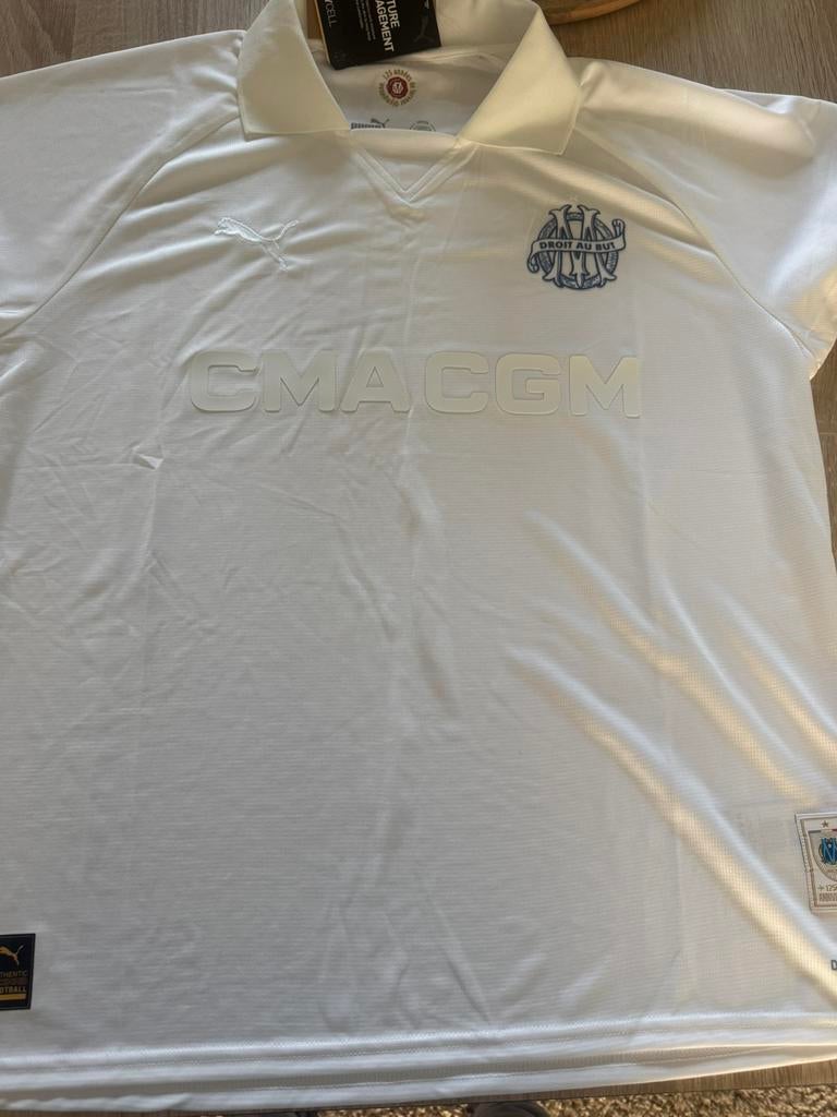 Voetbal shirt marseille 125jaar, Enlèvement, Comme neuf, Taille 52/54 (L), Football