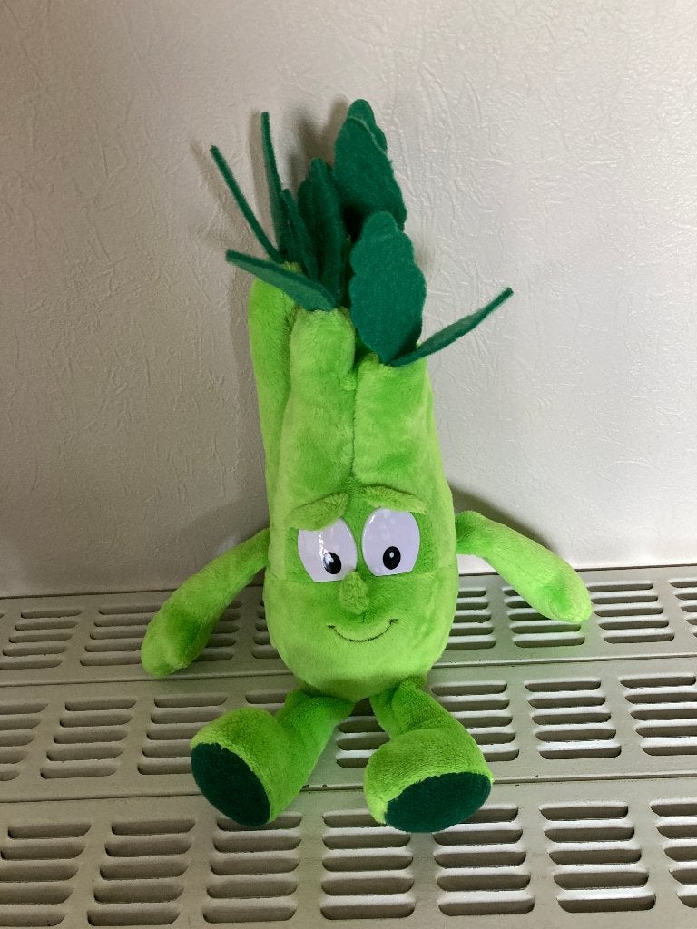 Knuffel groene selder, H=32 cm (nieuw) komt uit rookvrij hui, Groen, Overige typen, Nieuw, Ophalen of Verzenden