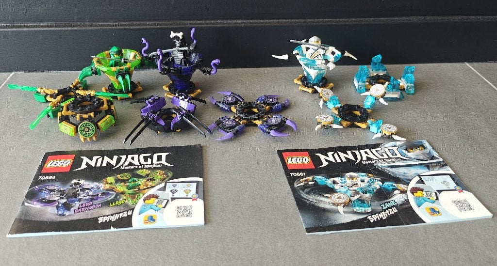 Lego 70661 en 70664 Ninjago Spinjitzu, Kinderen en Baby's, Ophalen, Lego, Zo goed als nieuw, Inclusief instructies