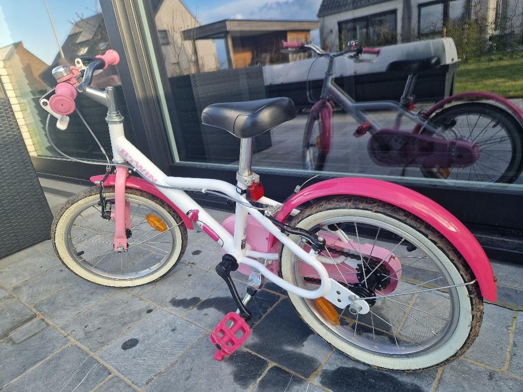 Meisjesfiets 16 inch, Ophalen, Gebruikt, Handrem, Btwin