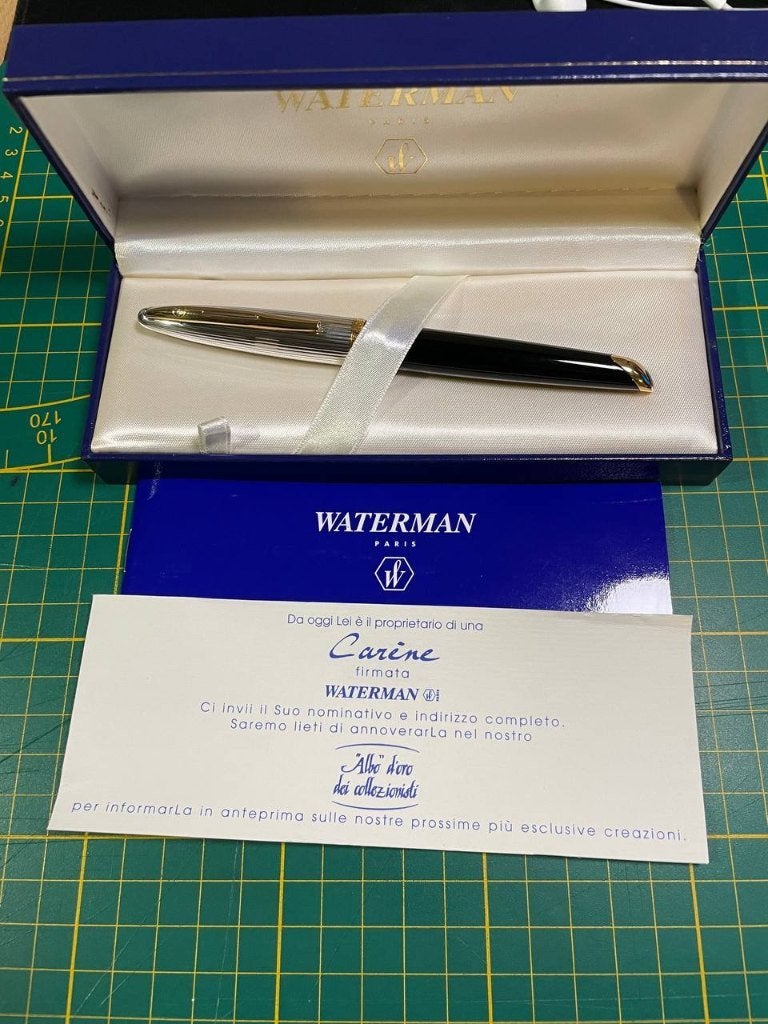 Waterman Carene Deluxe Black Rollerball Pen, Collections, Enlèvement ou Envoi, Waterman