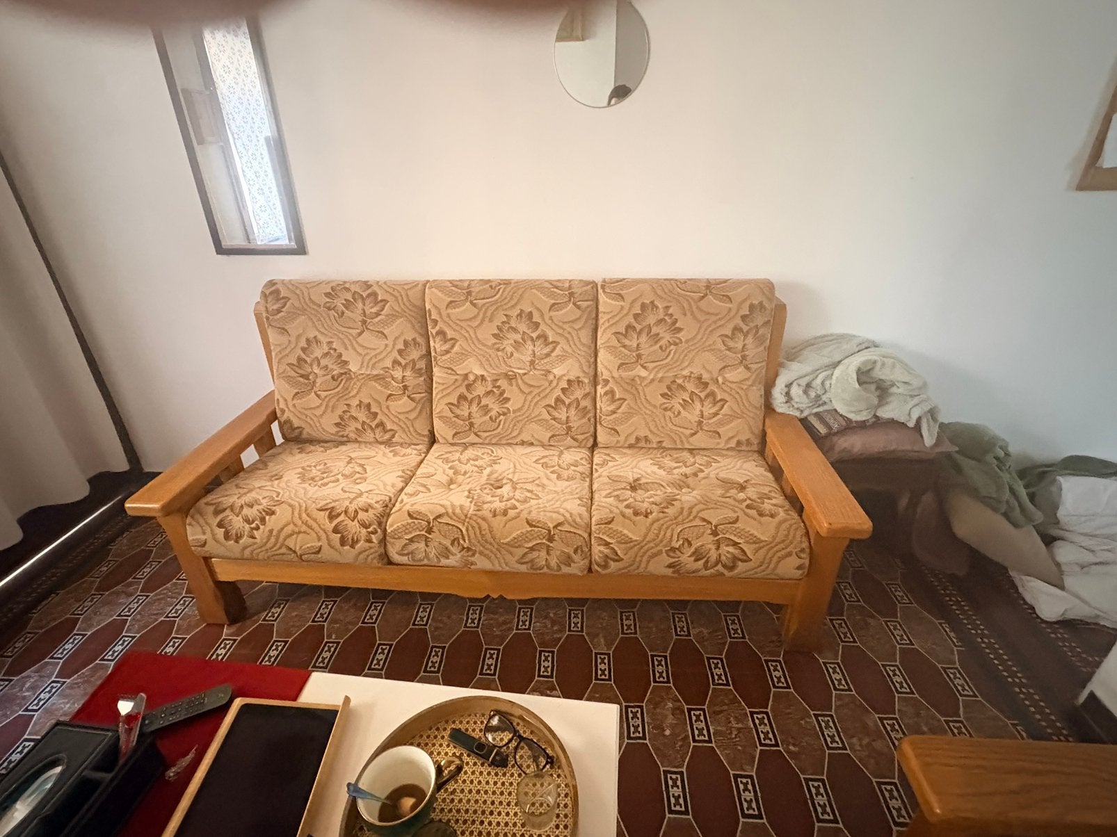 Klasieke/retro, Huis en Inrichting, Zetels | Complete zithoeken, Ophalen, Zo goed als nieuw, Hout