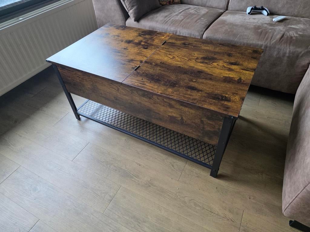 Industriële salontafel, Ophalen