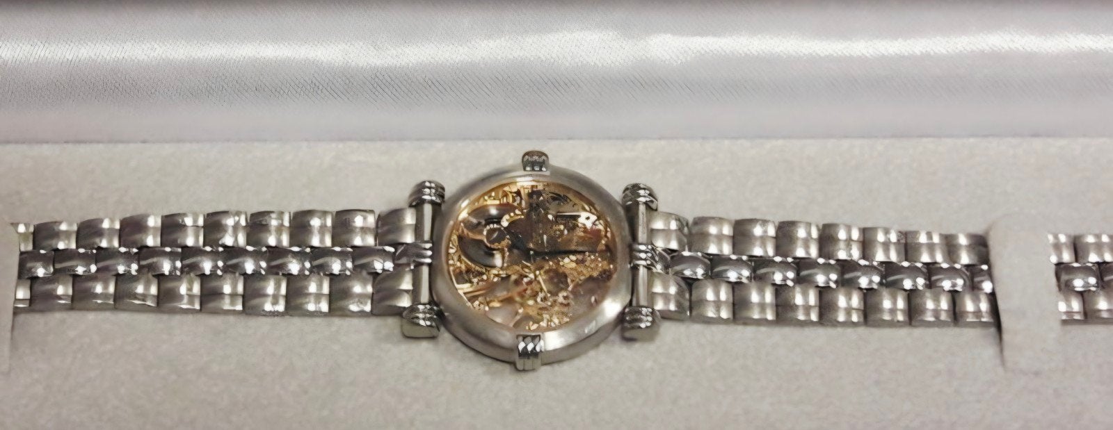 Kurt Schaffo platinum/goud skeleton polshorloge, Bijoux, Sacs & Beauté, Montres | Hommes, Enlèvement ou Envoi, Or, Montre-bracelet