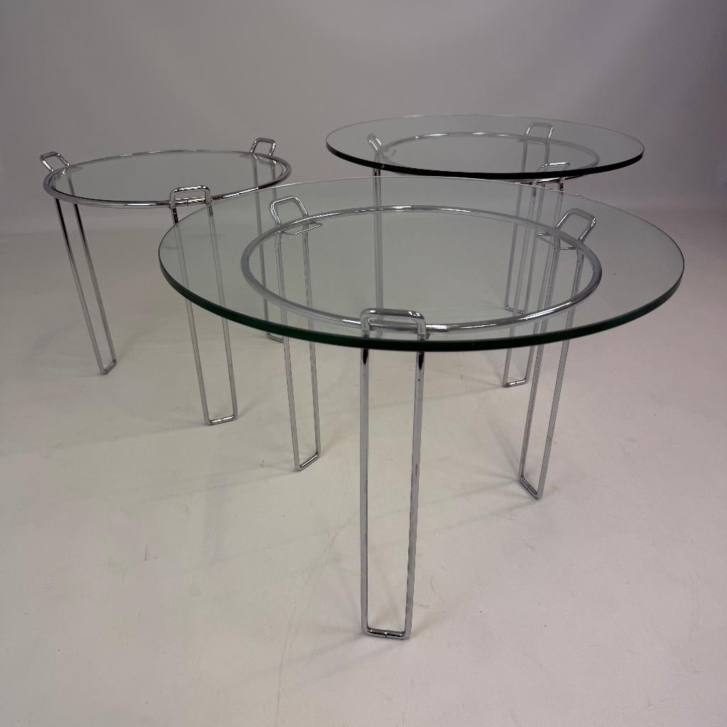 Mid-Century modern Saporiti bijzettafels, Antiek en Kunst, Ophalen of Verzenden
