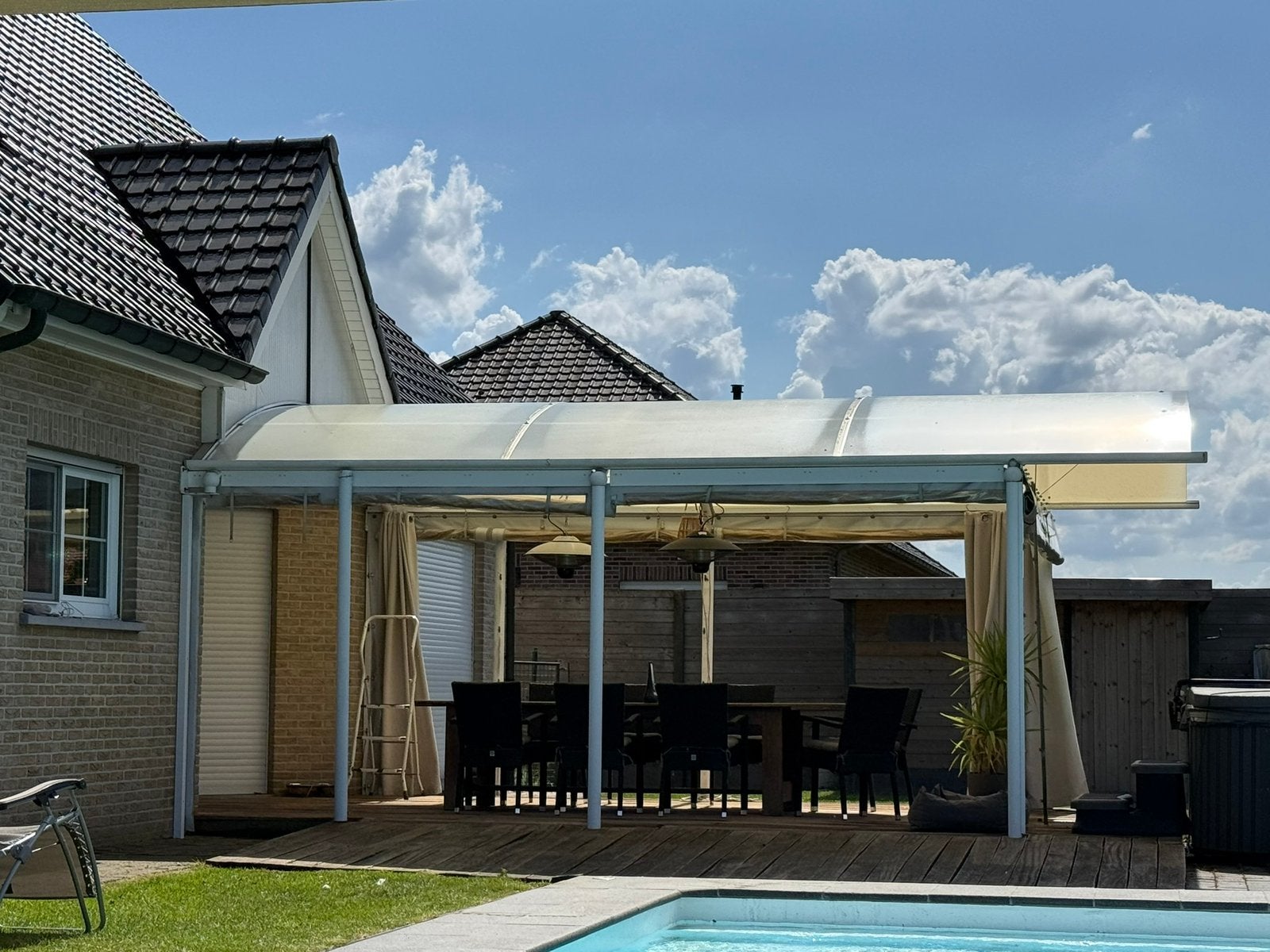 Aluminium overkapping- terras - carport, Ophalen, Zo goed als nieuw, Carport
