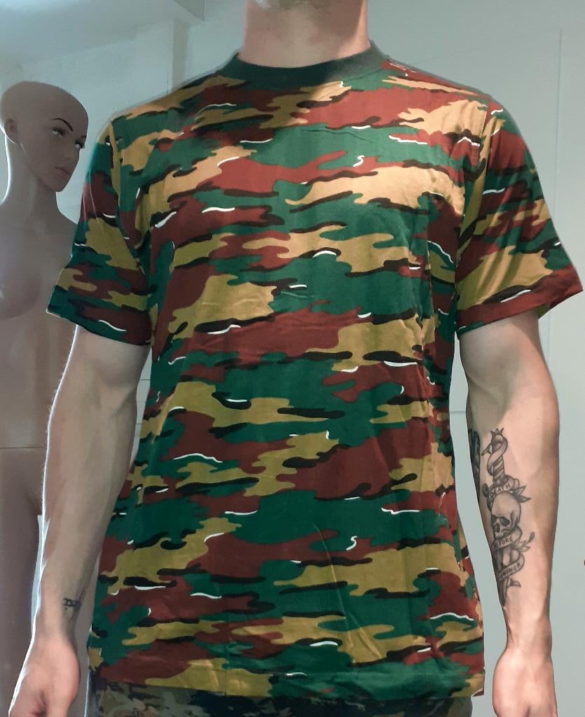 Heren t-shirt military camo Life Line M, Kleding | Heren, T-shirts, Ophalen of Verzenden, Nieuw, Maat 46 (S) of kleiner, Groen