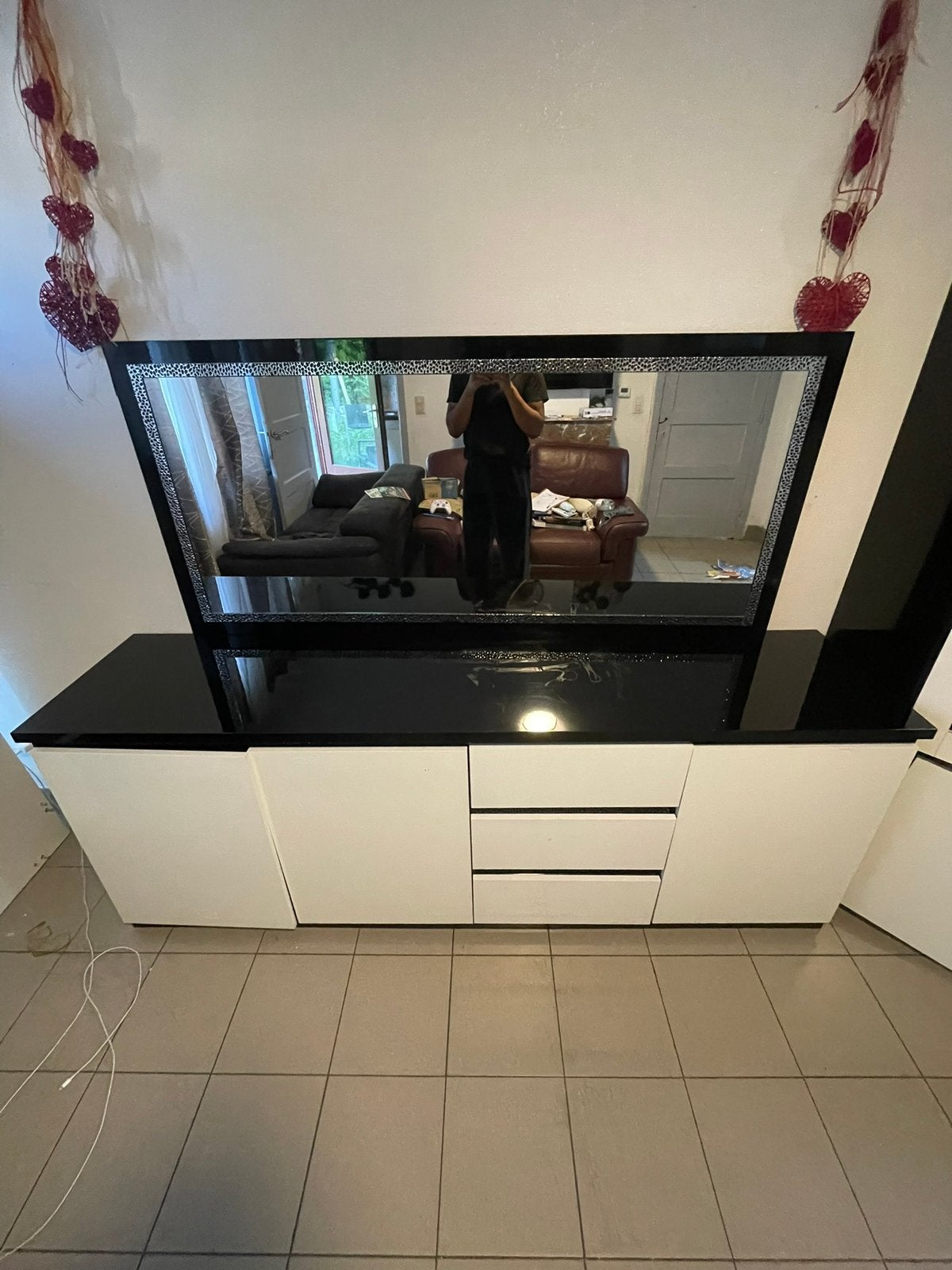 Meuble TV avec miroir 30€, Enlèvement, Utilisé