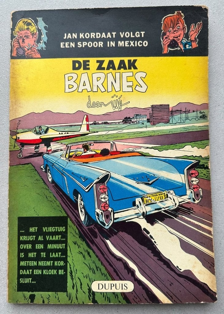 Jan Kordaat, De zaak Barnes - Eerste druk 1959, Gelezen, Eén stripboek, Ophalen of Verzenden, Jijé