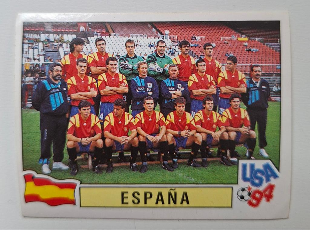 Panini usa '94 ploegfoto Spanje (200), Ophalen of Verzenden, Zo goed als nieuw, Sticker