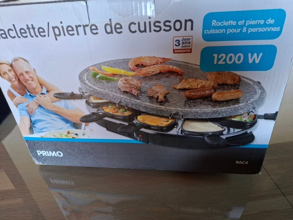 raclette/steengrill, Ophalen, Zo goed als nieuw, 4 t/m 7 personen