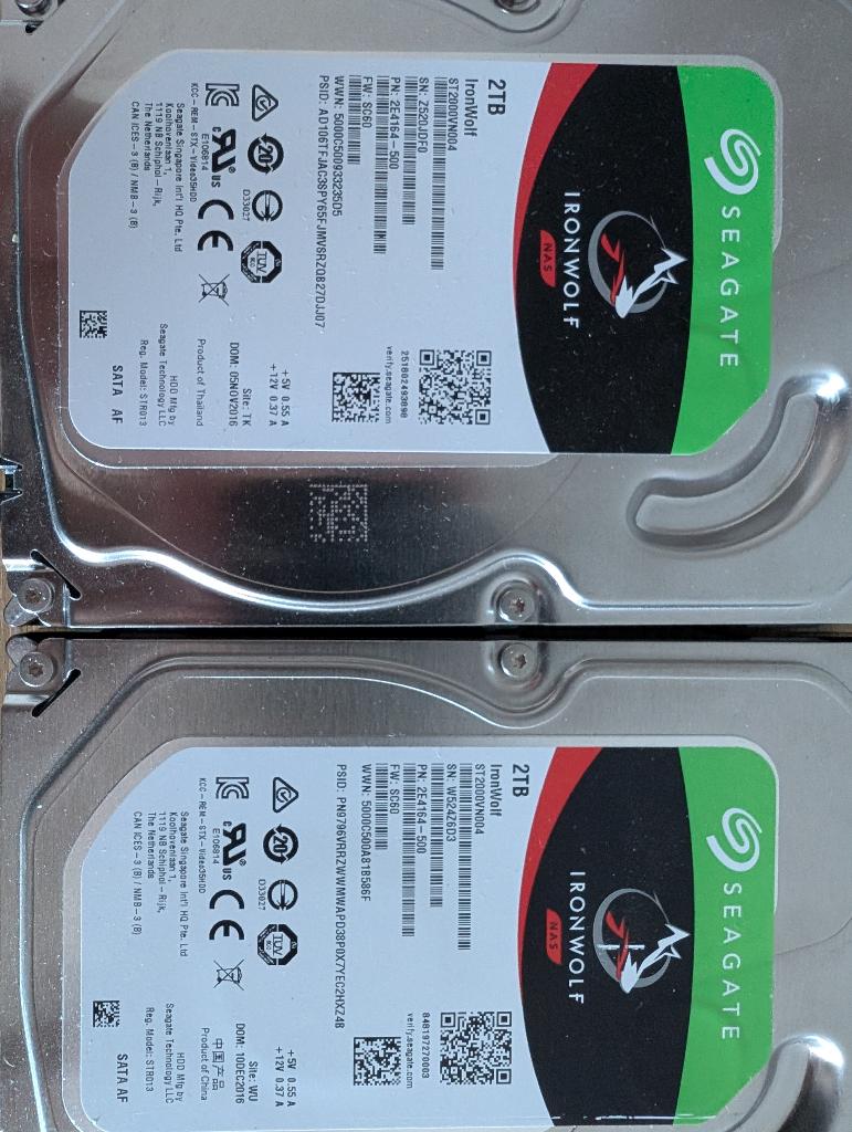 2TB Seagate Ironwolf NAS, Computers en Software, Harde schijven, Intern, Gebruikt, Server, Ophalen of Verzenden