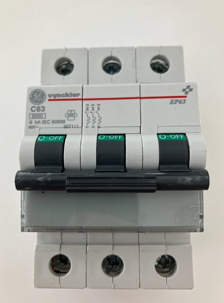 ABB/Vynckier zekering 3P C 63A (6kA), Enlèvement ou Envoi, Comme neuf, ABB, Disjoncteur divisionnaire