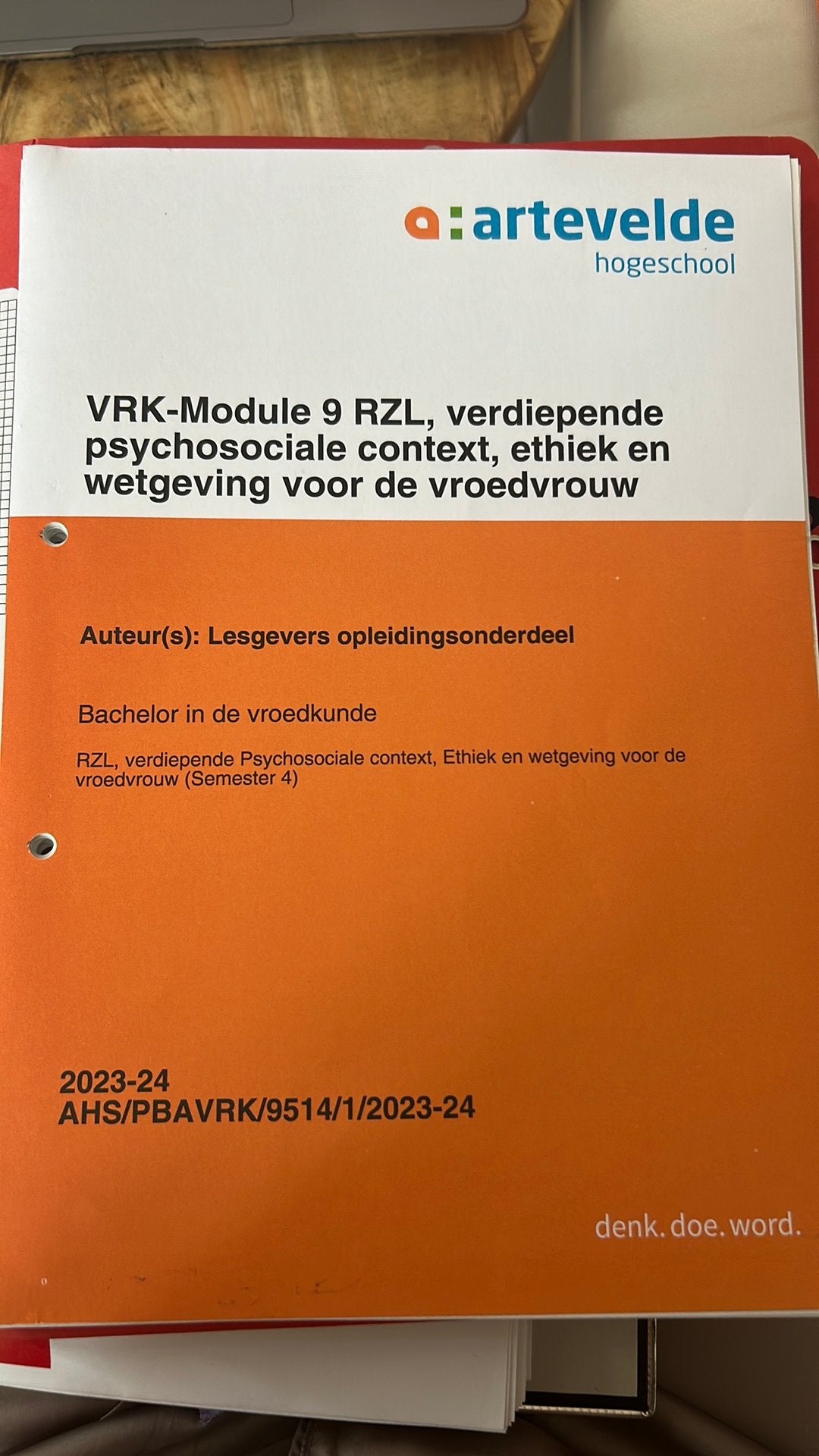 Module 9 - RZL, verdiepende psychosociale context, ethiek…, Ophalen of Verzenden, Zo goed als nieuw