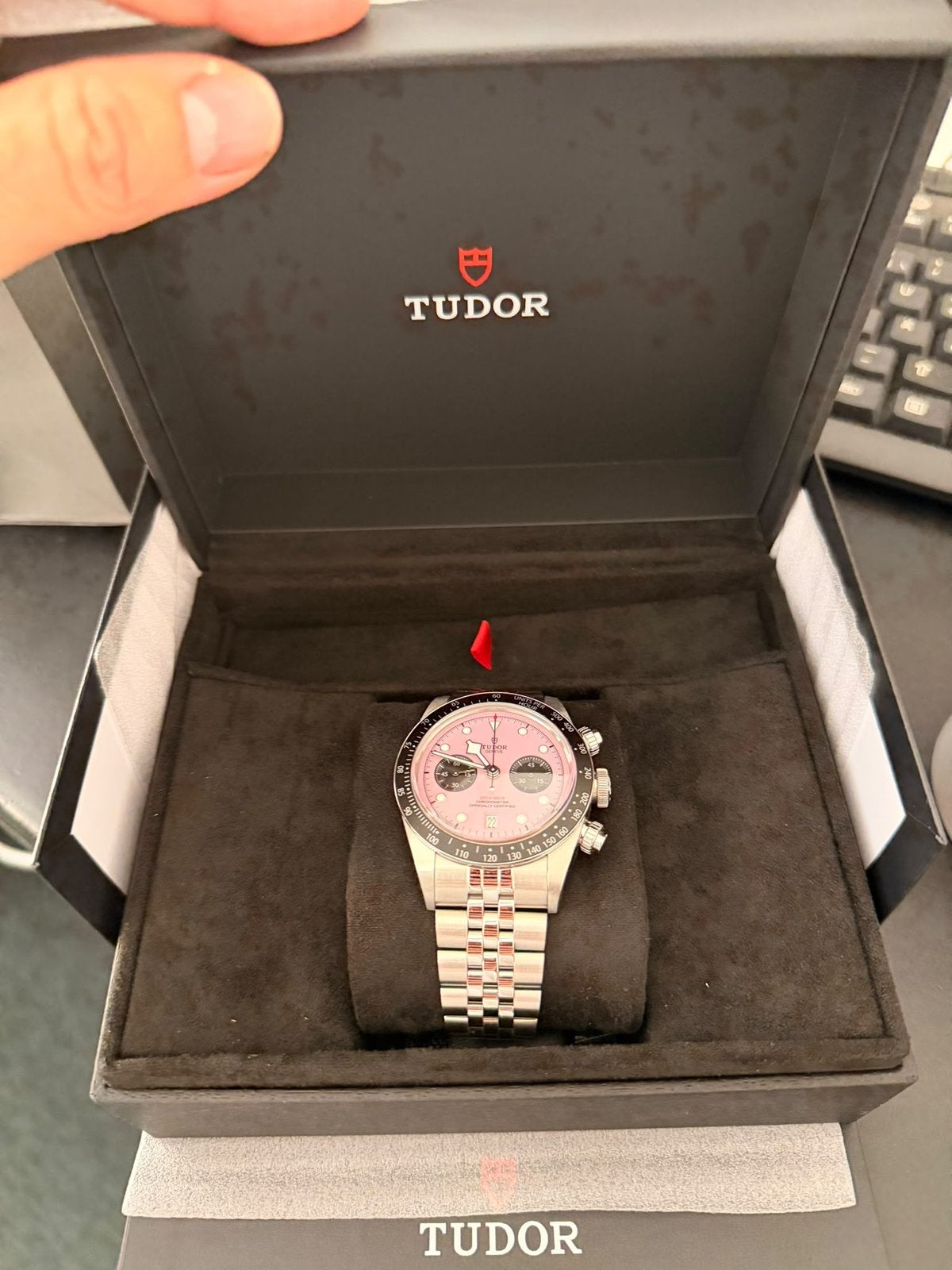 Tudor Black Bay Chrono Miami pink, Bijoux, Sacs & Beauté, Montre-bracelet, Autres marques, Enlèvement, Acier