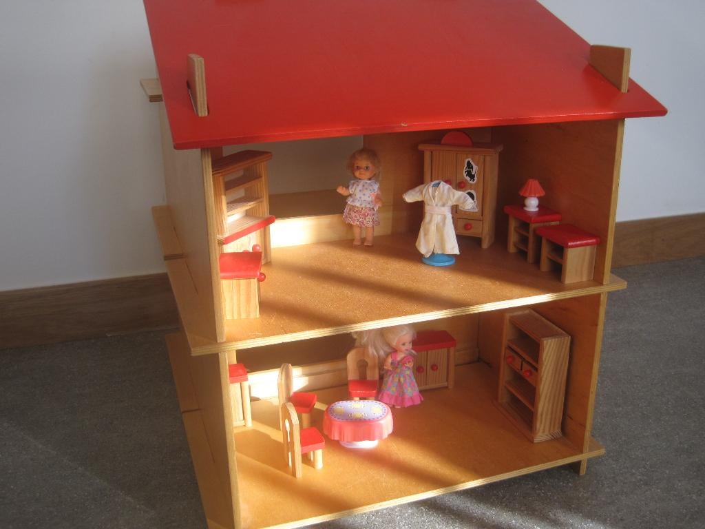 prachtig groot houten poppenhuis Educo, Kinderen en Baby's, Ophalen of Verzenden, Zo goed als nieuw, Poppenhuis