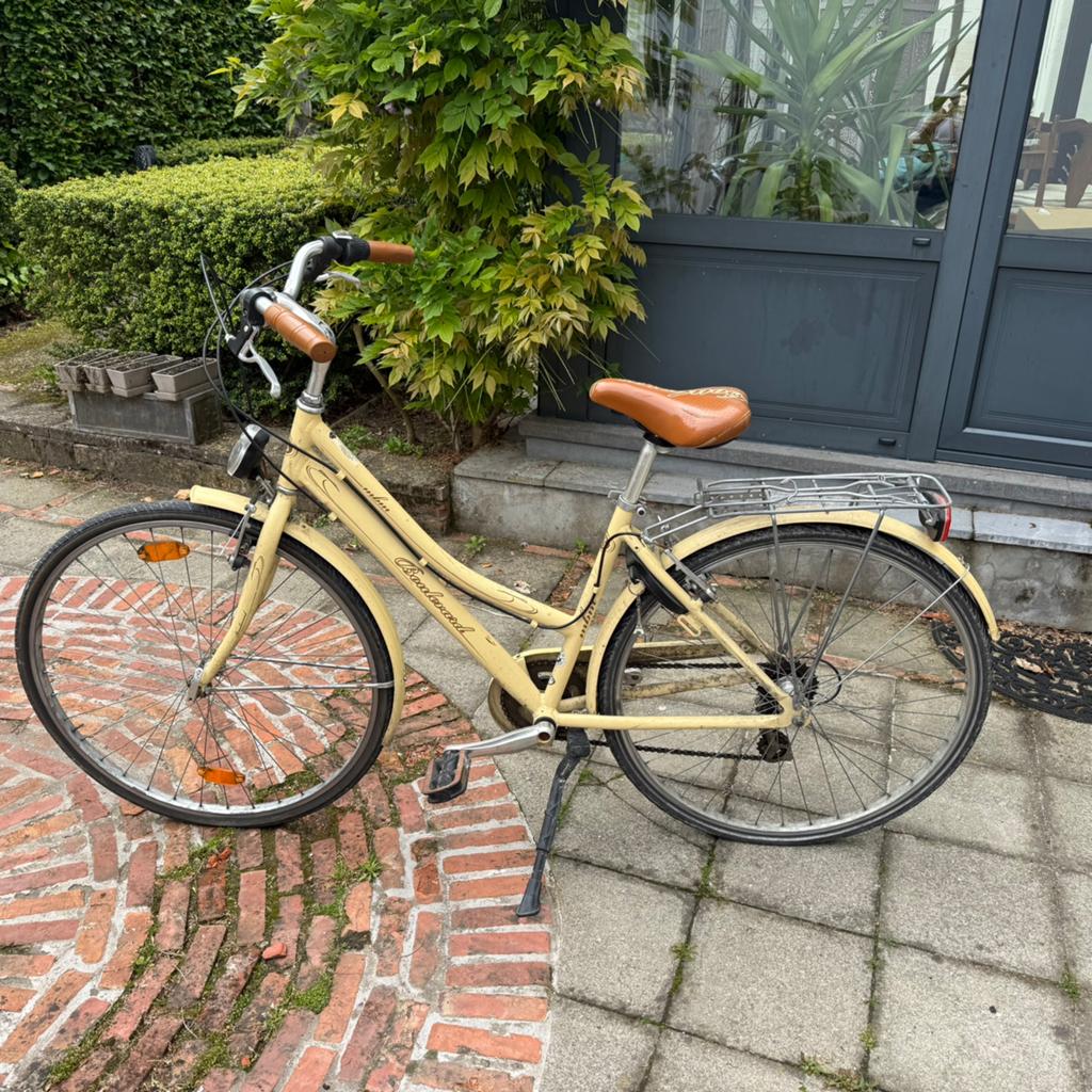 Damesfiets retro model met 6 versnellingen, Fietsen en Brommers, Ophalen, Gebruikt, Schijfrem, Versnellingen