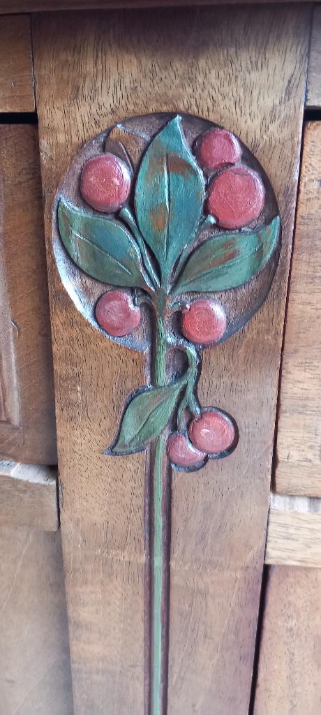 Buffetkast art deco met mooie gekleurde figuren, Huis en Inrichting, Kasten | Buffetkasten, Ophalen
