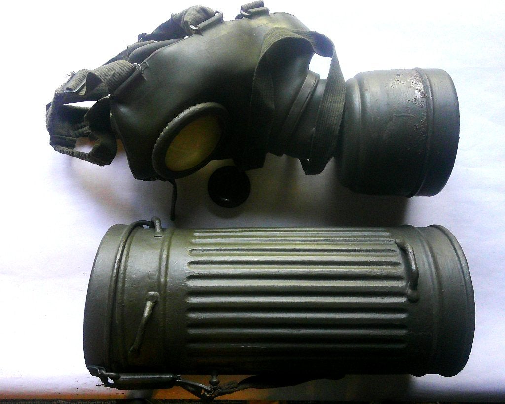 Masque antigaz allemand WW2 en boîtier, Envoi, Armée de terre, Autres types