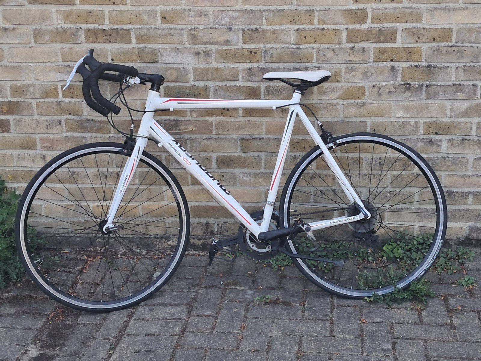 Muddyfox koersfiets race 100, wit, Fietsen en Brommers, Minder dan 10 versnellingen, Gebruikt, Heren, Overige maten