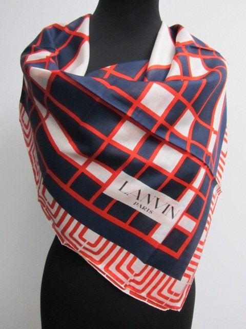 Lanvin Paris sjaal - zijde - ongebruikt ! new old stock !, Lanvin, Enlèvement ou Envoi, Comme neuf, Écharpe
