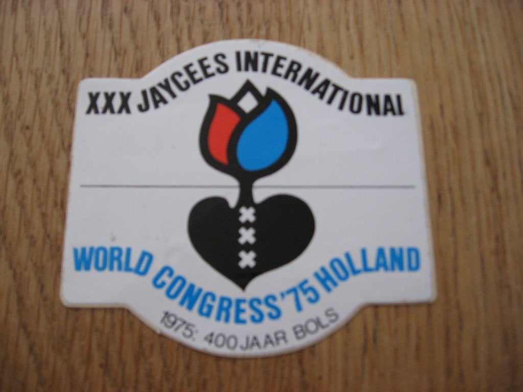 XXX Jaycees International 1975 400 jaar Bols Vintage Sticker, Collections, Enlèvement ou Envoi, Neuf, Autres types