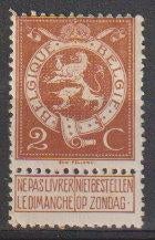 Belgique 1912 n 109, Envoi, Non oblitéré