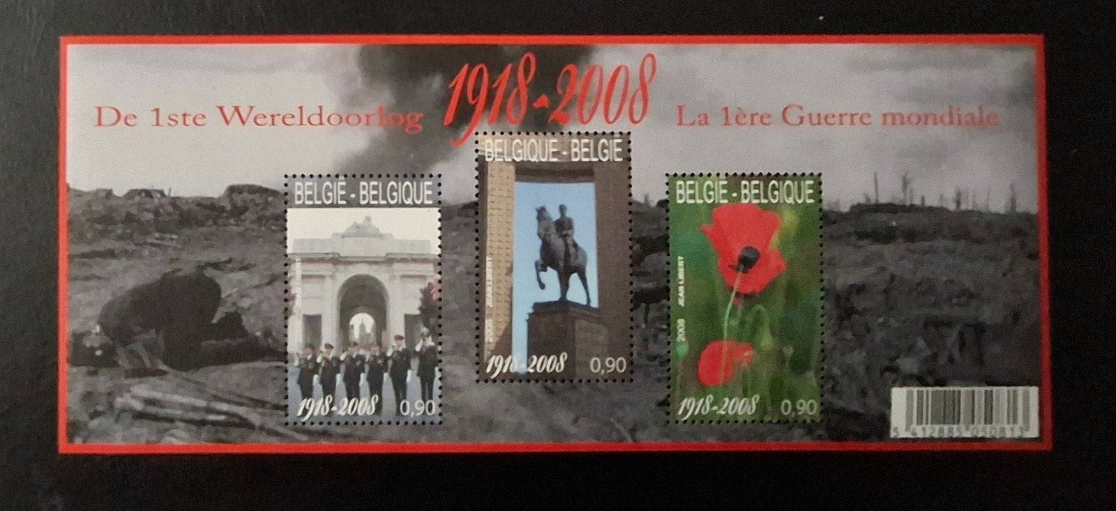Belgique : COB 3842/44-BL162 ** Guerre mondiale 2008., Sans timbre, Neuf, Enlèvement ou Envoi, Non oblitéré