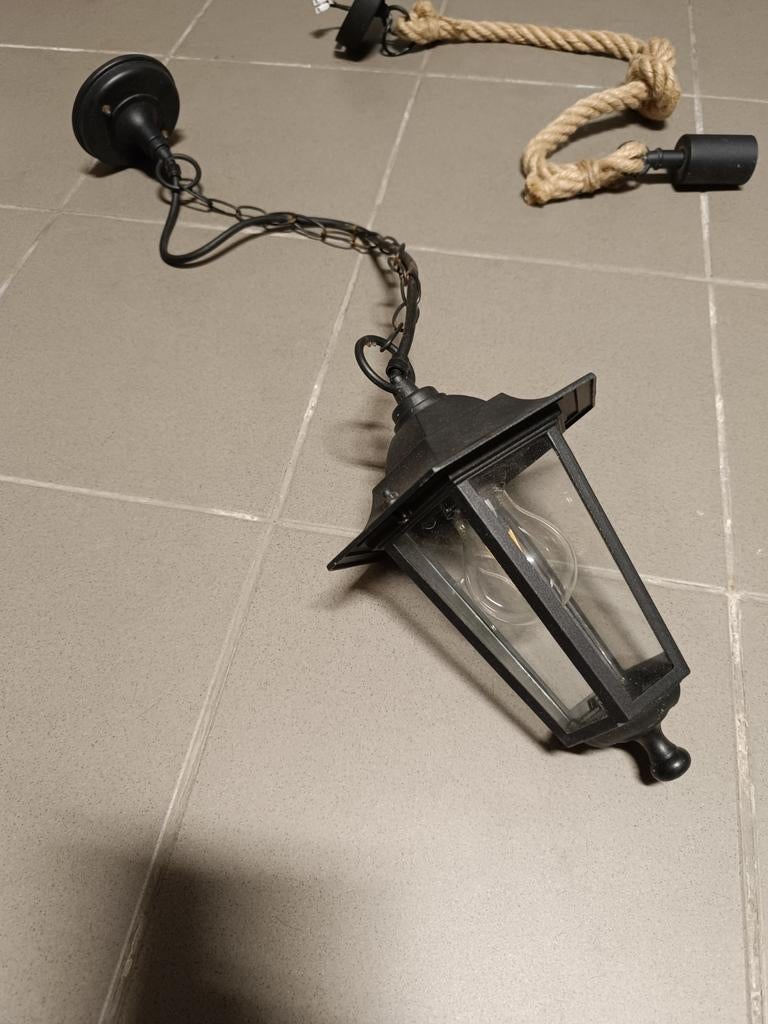 Landelijke hanglamp voor buiten., Ophalen of Verzenden, Hanglamp, Led, Netvoeding
