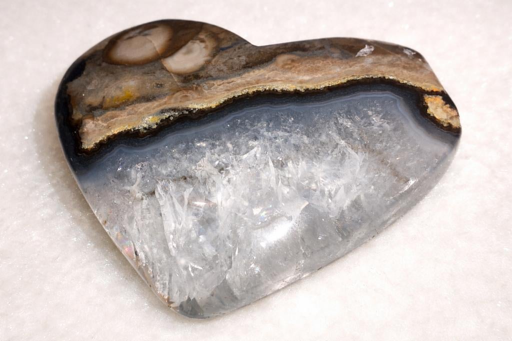 DIY  edelsteen agaat hart, Ophalen of Verzenden, Mineraal