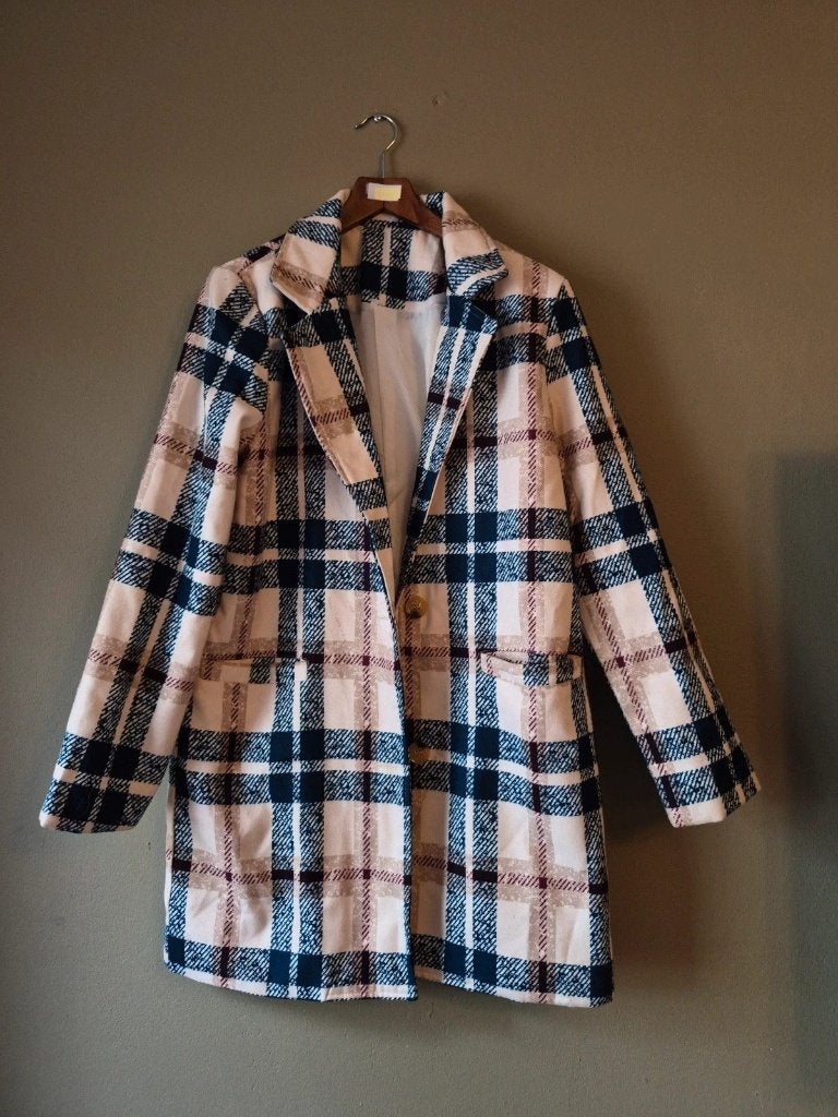 Najaarsjas | Lange mouwen | M | Vintage Dressing | crème, Kleding | Dames, Maat 38/40 (M), Vintage Dressing, Wit, Ophalen of Verzenden